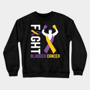 Funny Bladder Cancer Awareness Ribbon Walk Survivor Fighter Crewneck Sweatshirt